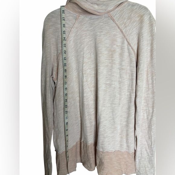 FP Beach Heather Rose Exaggerated Cocoon Cowl Neck Popover Top Oversized Slouchy - Picture 7 of 9